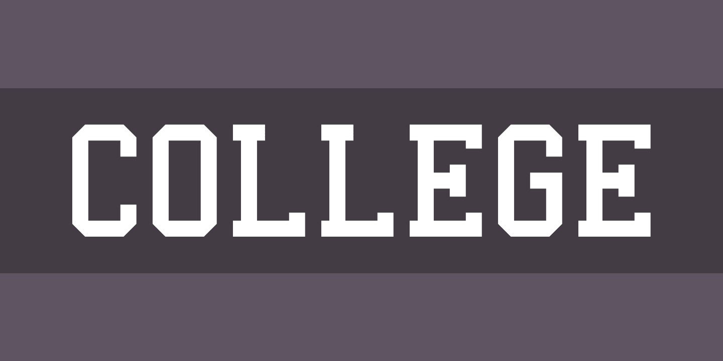 Przykład czcionki College Condensed